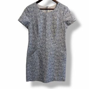 Southern Tide Blue White Tweed Short Sleeve Shift Dress Women’s Size 4 •EUC•